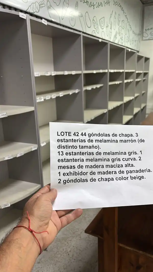 Foto de LOTE 42 COMPUESTO DE 44 GONDOLAS DE CHAPA EXHIBIDO
