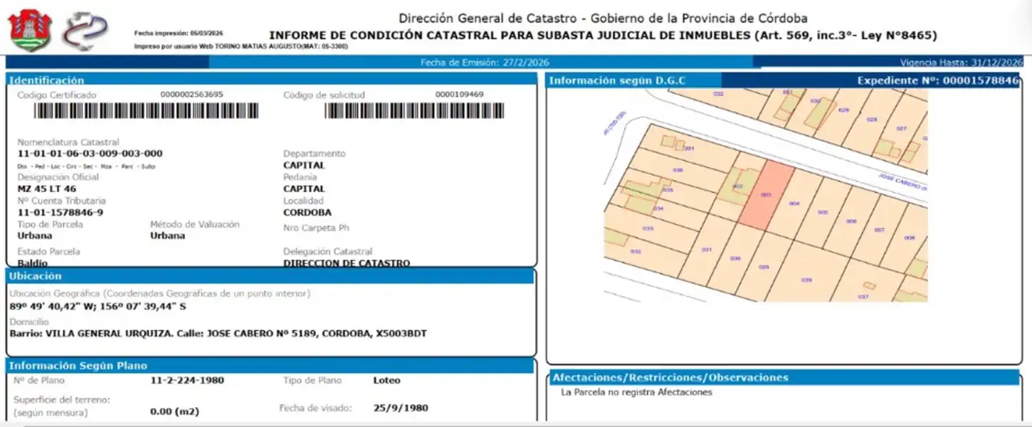 Foto de Lote con construcción