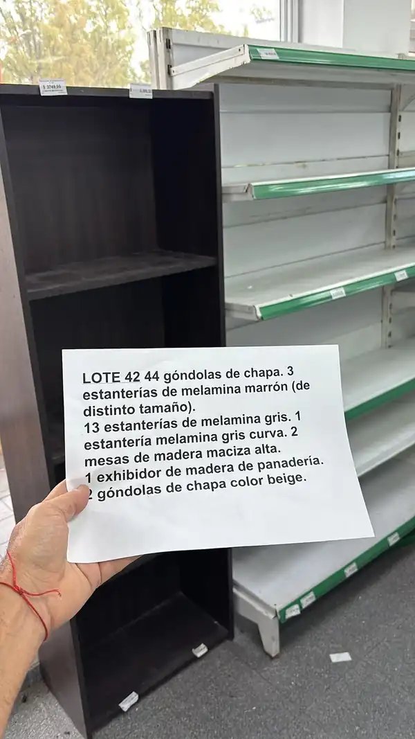 Foto de LOTE 42 COMPUESTO DE 44 GONDOLAS DE CHAPA EXHIBIDO