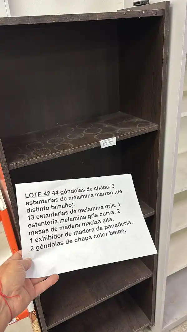 Foto de LOTE 42 COMPUESTO DE 44 GONDOLAS DE CHAPA EXHIBIDO